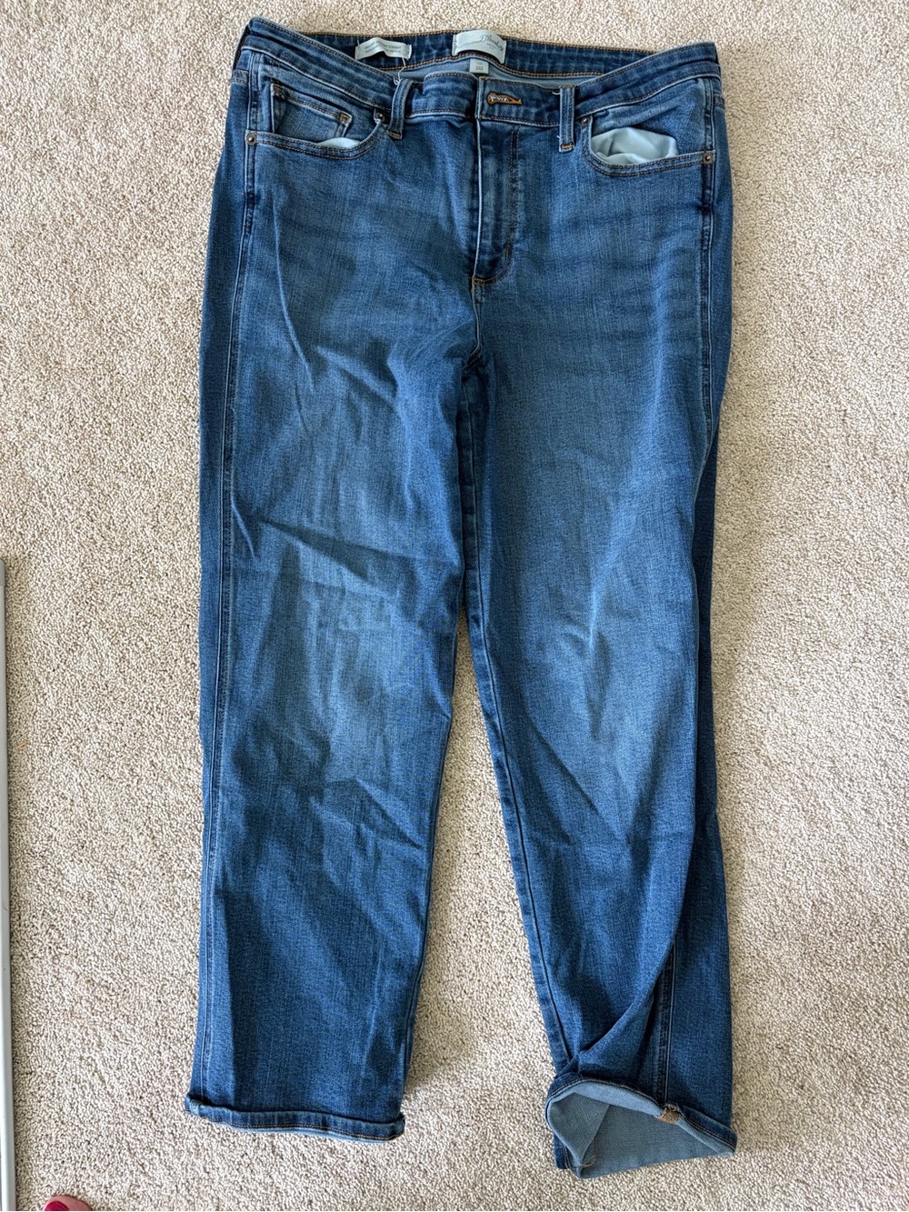 Universal Thread Women's Straight-Leg Jeans in Blue Denim